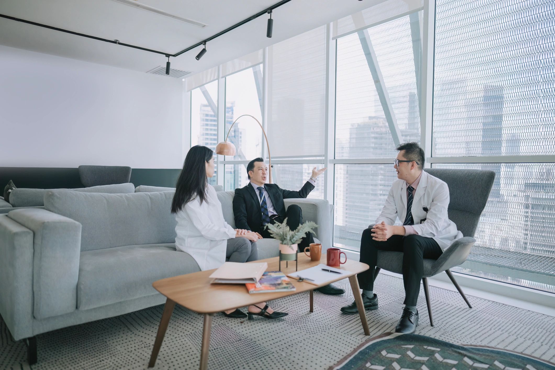 Senior business leaders in a strategic meeting